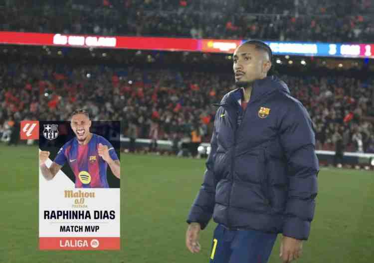 參與2球!西甲官方:拉菲尼亞當選巴薩vs阿拉維斯本場MVP